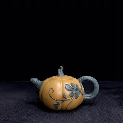 vintage chinese yixing purple clay teapot zisha ceremony carving Collectible art