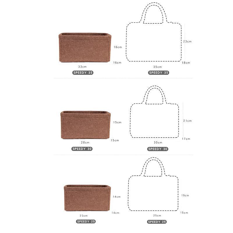 Felt Insert Bag Organizer Handbag Liner Pouch Cosmetics Makeup Bag 18*3*23CM 1PC