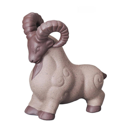 Handmade Goat Purple Sands Tea Pet 13cm Kung Fu Tea Set Accessories Tea Play