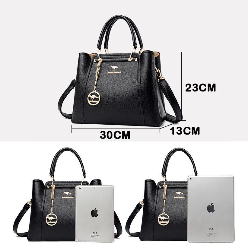 Women Bag High Quality Genuine Leather Handbag Purse Vintage Shoulder Messenger