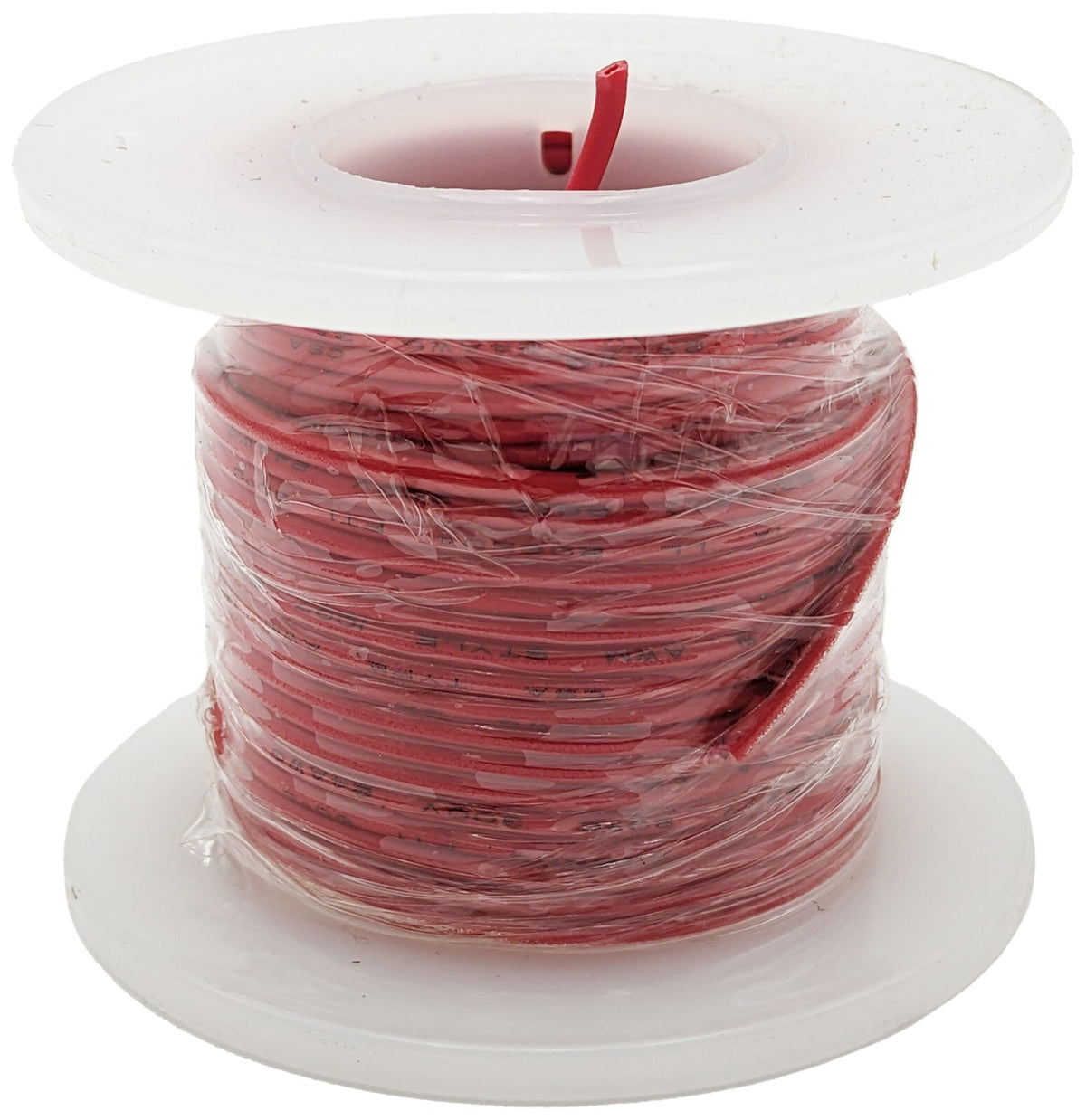 25 Feet Red 24 Gauge Solid Hook-Up Wire, Tinned Copper, PVC Insulation
