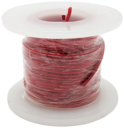 25 Feet Red 24 Gauge Solid Hook-Up Wire, Tinned Copper, PVC Insulation