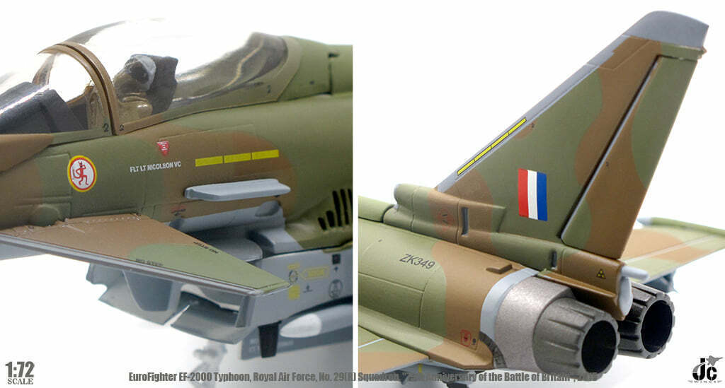 1:72 JC Wing EuroFighter EF-2000 Tyuhoon, Boyal Air Force Fighter Diecast Model