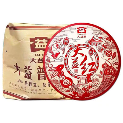 DAYI Hong * 2023 Year TAETEA Menghai Dayi Puerh Tea Puer Shu Cake 357g Ripe