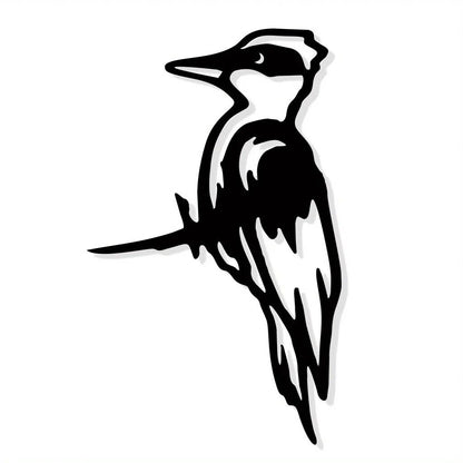 Add a Touch of Nature with this Unique Metal Woodpecker Silhouette Decoration