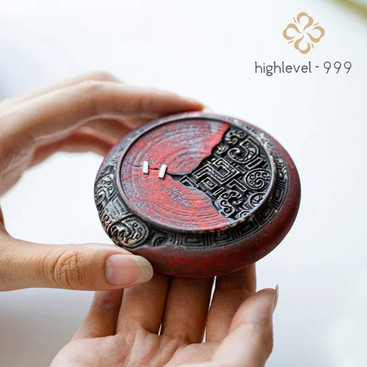 Old Rock Mud Teapot Cover Holder Tea Pet Kung Fu Tea 7.8cm Ceramic Tea Services