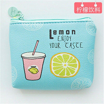 Lady Cash Bag Money Card Coin Purses Wallet Clamps Mini Handbag Girls PU Leather