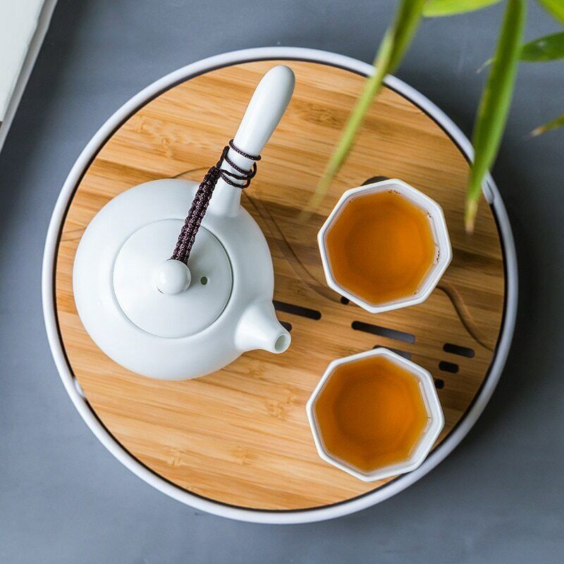 Kung Fu Natural Wood Bamboo Tray Traditional Chinese Bamboo Tea Room Board Table