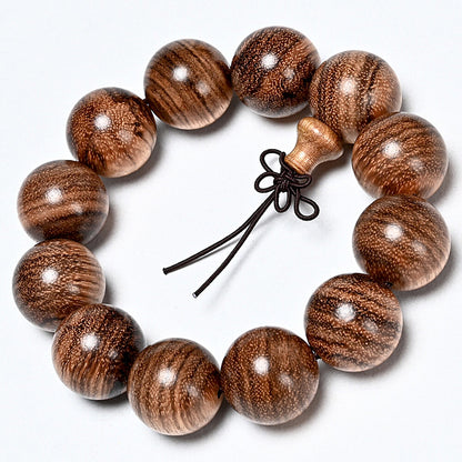 20 Mm Vietnamese Agarwood Wooden Bracelet Tiger Pattern Buddha Beads Gift