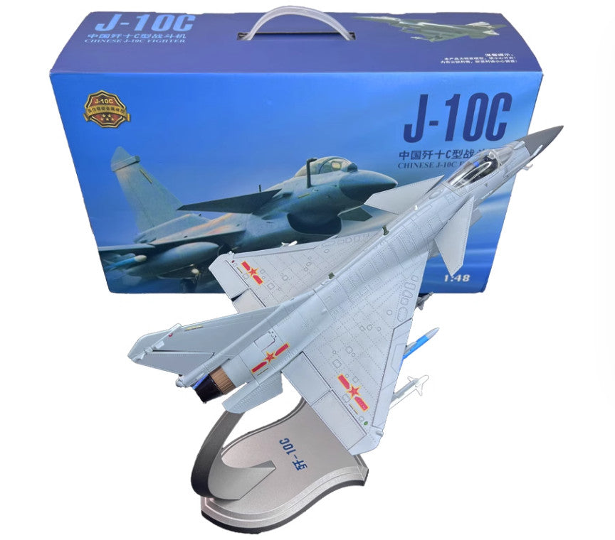 1:48 35CM China Air Force J-10C Fighter Plane Diecast Military Aircraft Model