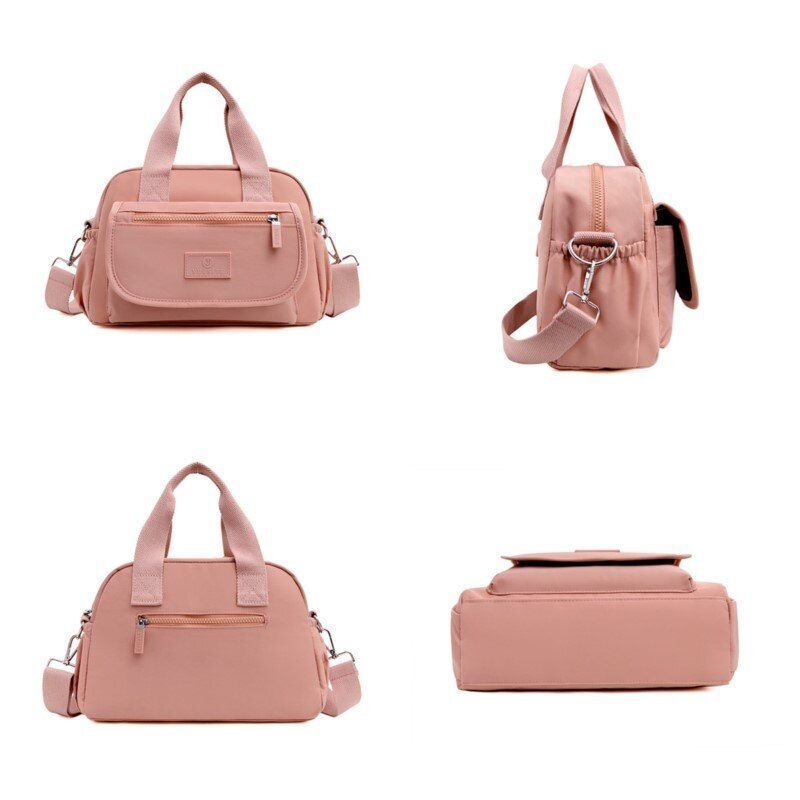 Nylon Shoulder Bag Large Nylon Handbag Waterproof Travel Tote Purses 30*12*21 CM