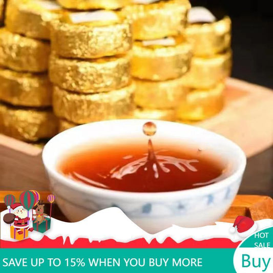12Pcs Puerh Cooked Tea Cake Yunnan Natural Ripe Pu'er Tea Mini Pu-erh Black Tea