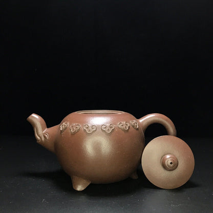 Chinese Yixing Zisha Clay Handmade Exquisite Teapot （吉祥如意 底款：程寿珍）