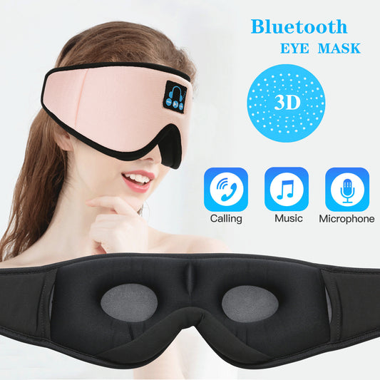 Bluetooth 5.0 Wireless Headset Music Headphones 3D Sleeping Eye Mask Headband