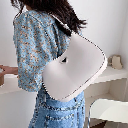 Minimalist Synthetic Leather Underarm Shoulder Bag Handbags Purses 27*18*5 CM