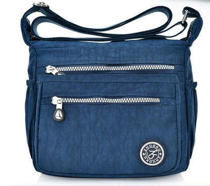 Casual Tote Nylon Shoulder Bag Polyester Fashion Solid Zipper Travel Crossbody