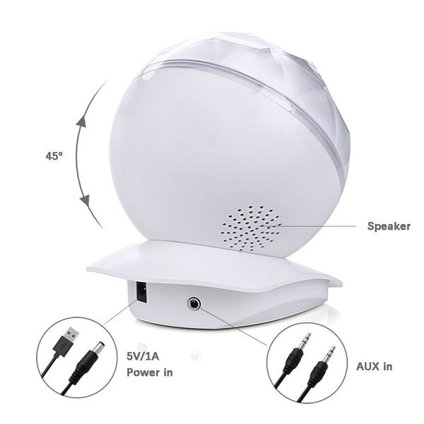 Relaxing Colorful Diamond Light Projection Lamp with Speaker