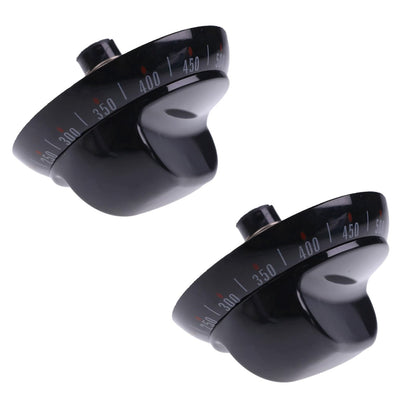 2* Thermostat Control Knob Replace Part WB03K10037 For GE Range Stove Oven Black