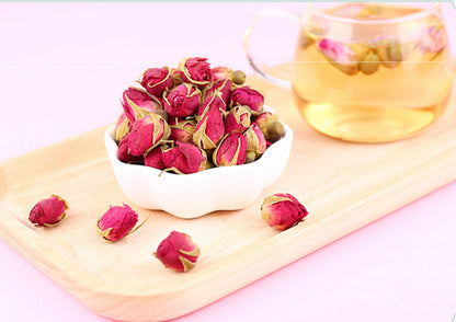 Chinese Flower Red Rose Bud Tea,Aroma Dry flowers, Floral Herbal Blooming Tea