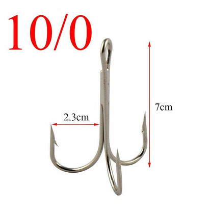 Treble Hook Fishing 50pcs 3551 O'Shughnessy High Carbon Big Game Triple Tackle