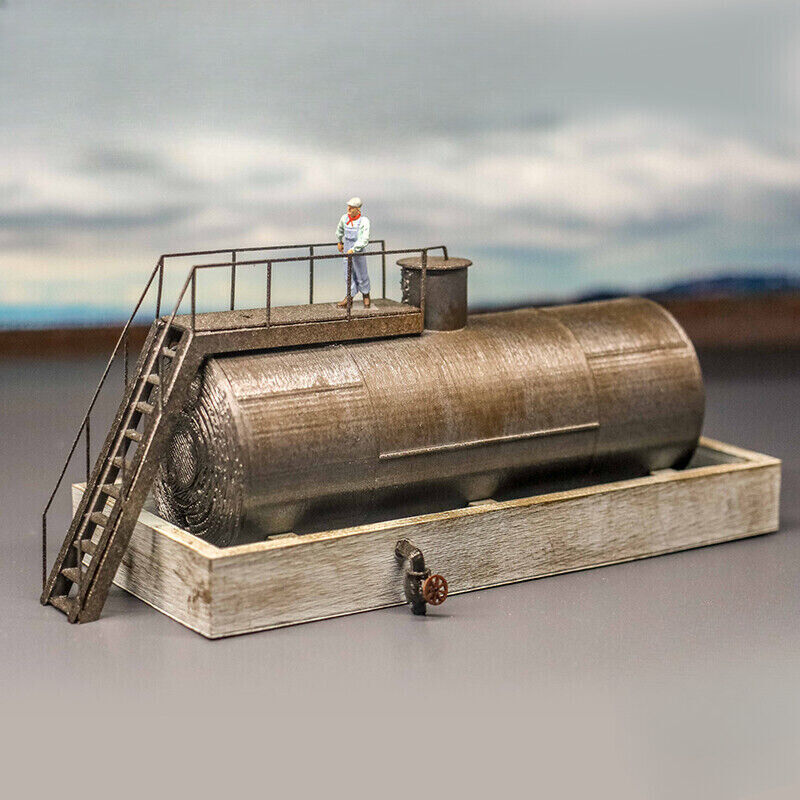 Oil Storage Tank Model City Railway Layout Scene Building Model HO Scale