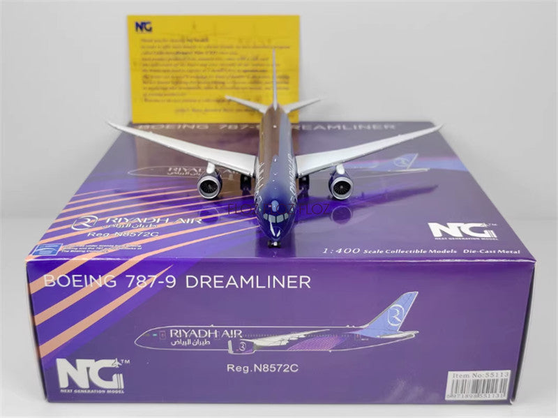 NG Models RIYADH AIR for Boeing B787-9 N8572C DREAMLINER 1:400 Aircraft Model