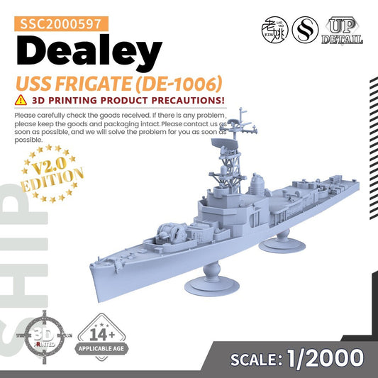 SSMODEL SSC2000597 1/2000 Military Model Kit USS Dealey Frigate (DE-1006)