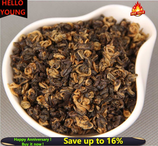 Yunnan Golden Snail Bud "JingLuoYa" Chinese Tea Loose Leaf Dian Hong Black Tea