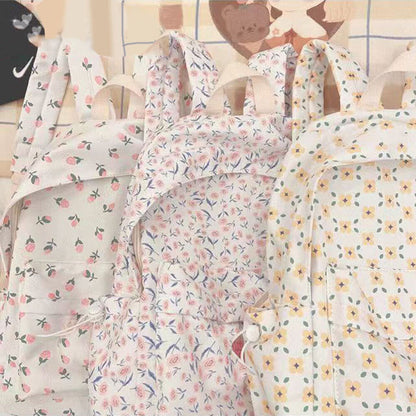 Travel Bag Sports Bag Female Bag Girls School Bag Backpack Cute Ins Floral