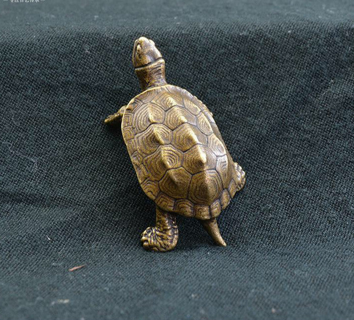 Retro Pure Copper Auspicious Tortoise Copper Ornaments Collect