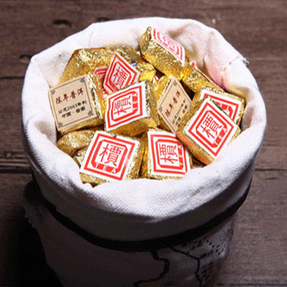 Bulk Ripe 1Pc/Cup Puerh Tea Bohai Square Yunnan 50g-500g Puer Tea Mini Brick Tea-