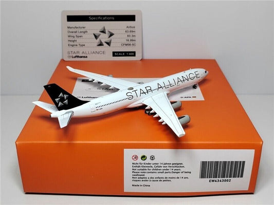 1:400 JC Wings Lufthansa STAR ALLIANCE AIRBUS A340-300 Airplane Diecast Model