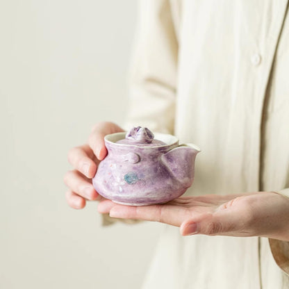 Ceramics Hand Held Teapot with 1cups 3pc Set 120ml Tea Pot Kungfu Tea Set Suit