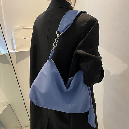 Knotted Straps Underarm Bag Large Capacity Nylon Handbag Crossbody Shoulder Bag