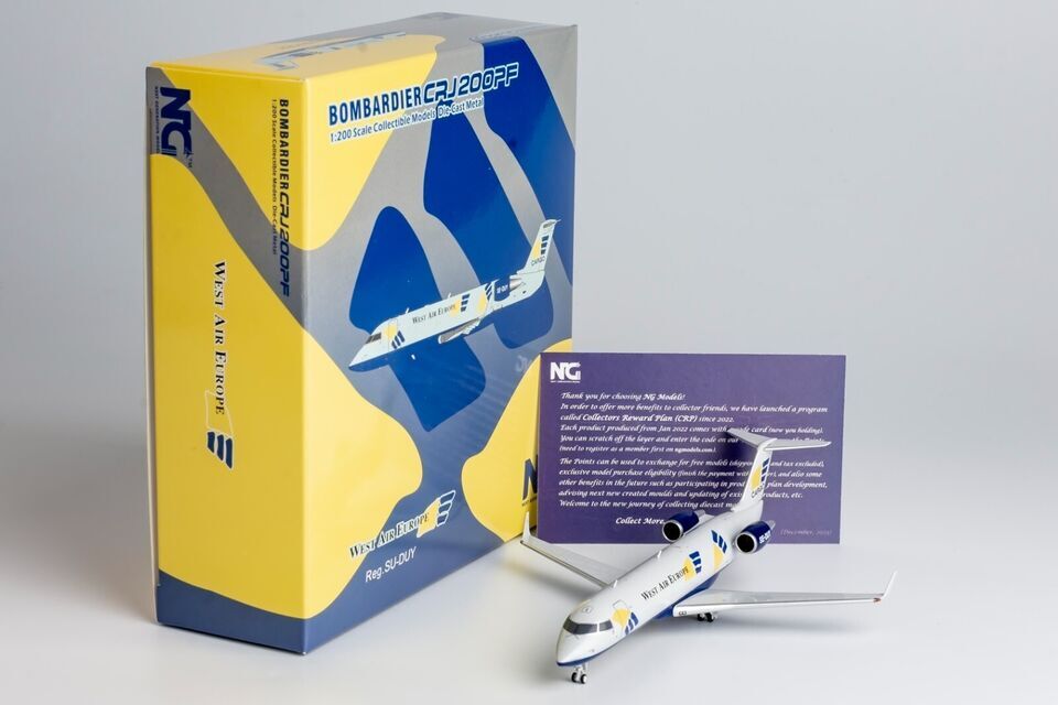 1:200 NG Model West Air Europe Bombardier CRJ200 Passenger Plane Diecast Model