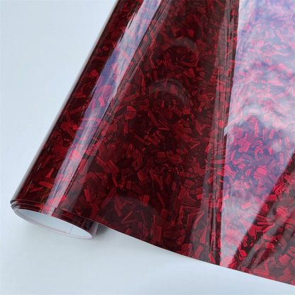 Car Stickers PET Forged Carbon Fiber Vinyl Silver Black Red Roll Adhesive Decals