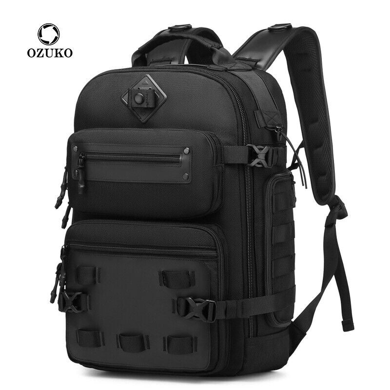 OZUKO Men's Backpack, Waterproof Oxford Large Travel Bag, 15.6" Laptop Backpack