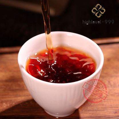 357g Ripe Puer Tea Cake Yunnan Ancient Tree Fermented Compressed Tea