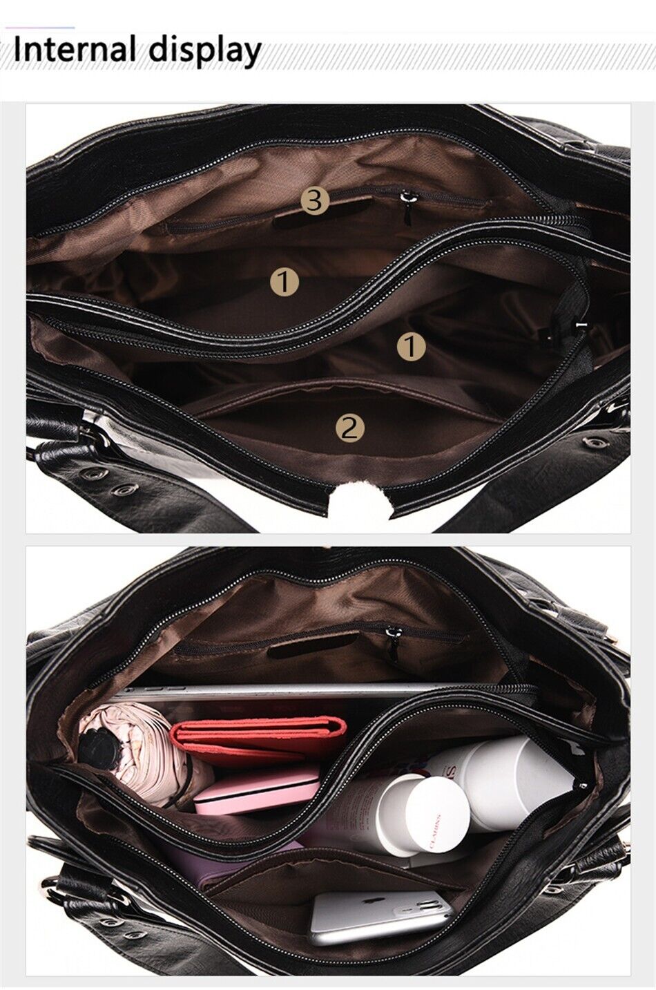 genuine leather handbags for women Tote Shoulder Bag Sheepskin For Work Gift