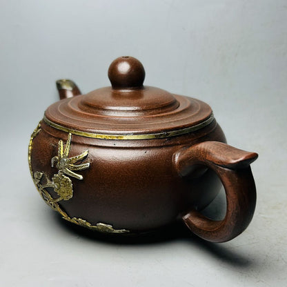 Vintage Chinese Yixing Purple Clay Teapot Zisha Ceremony Exquisite Tea Set Rare