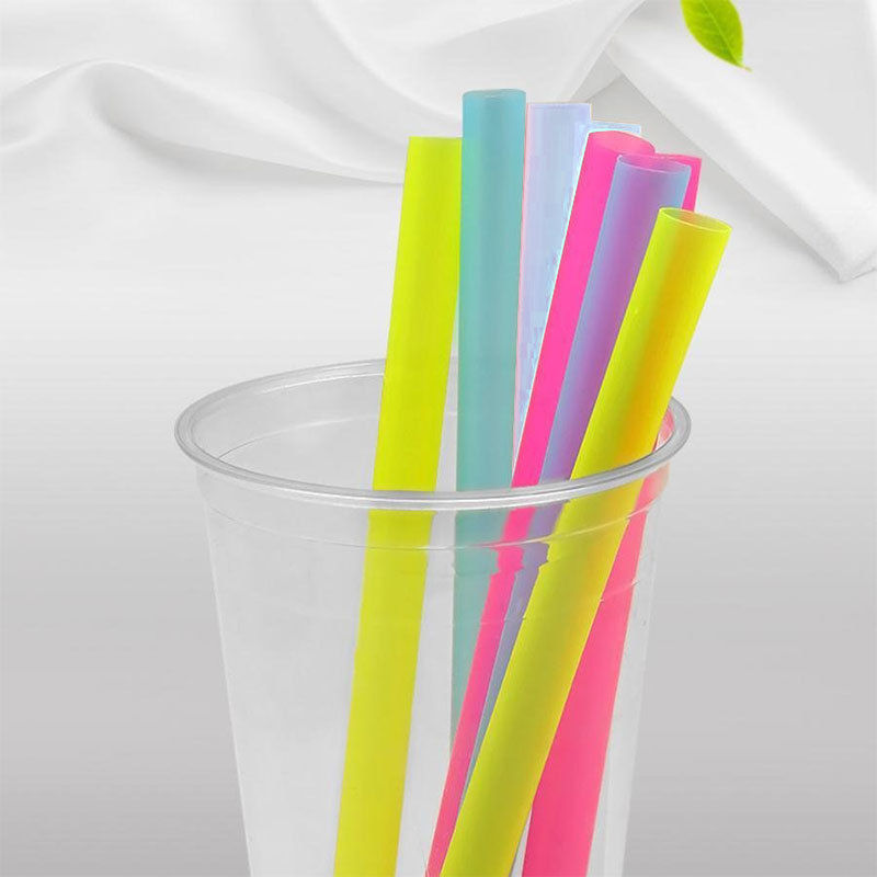 100PCS Mix Color Large Drinking Straws For Bubble Tea Smoothie Milkshake