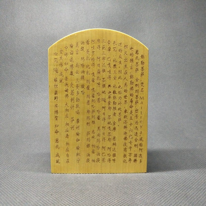 Chinese exquisite boxwood hand-carved Maitreya statue folding ornaments