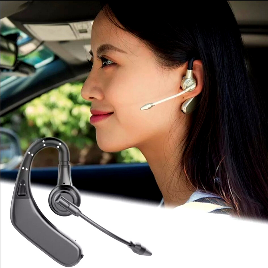 Wireless Bluetooth 5.0 Earpiece Headset Driving Trucker Earbuds Noise Cancelling