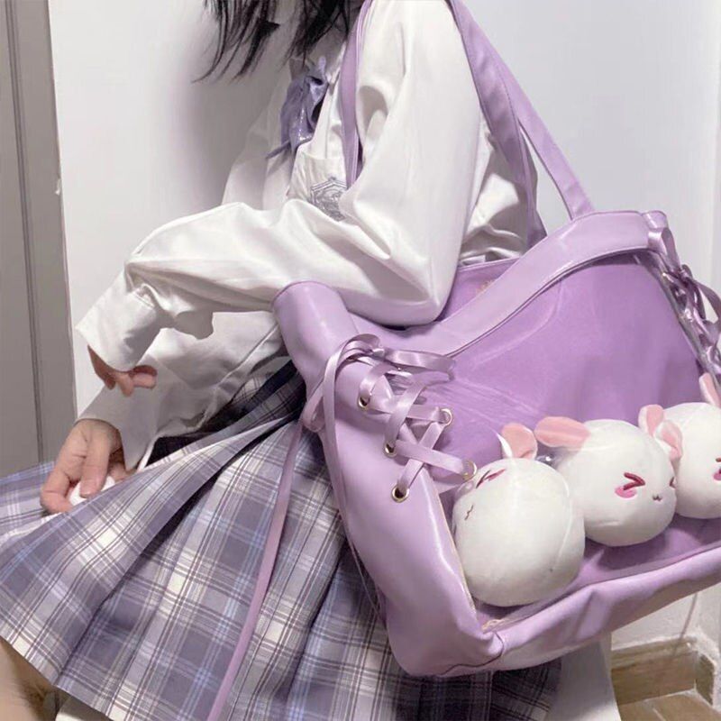 Shoulder Bag Women Soft Synthetic Leather Big Canvas Tote Shopper 32*29*13CM Bag