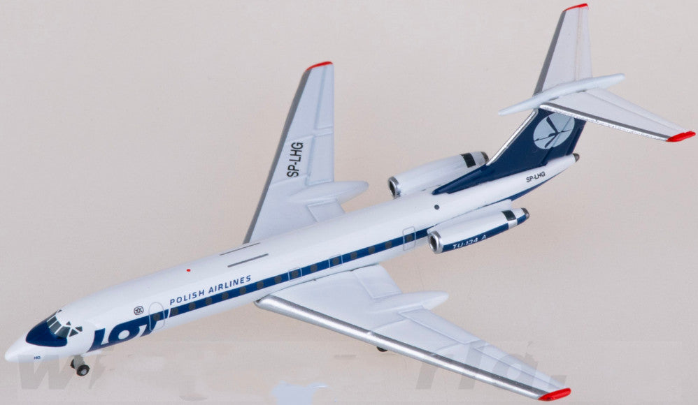 1:500 Herpa LOT Tupolev TU-134A Passenger Aircraft Plane Diecast Airplane Model