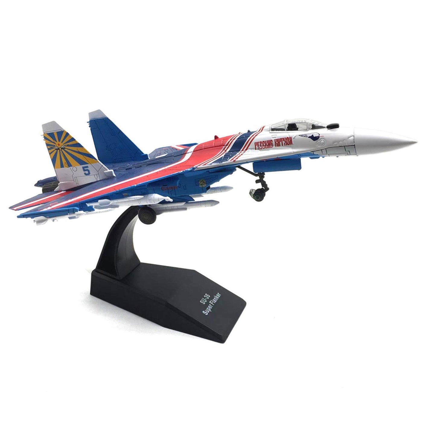 1/100 Red-Blue Metal SU-27 Super Flanker Heavy Aircraft Model Military Ornament