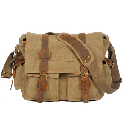 Men Canvas Shoulder bag Satchel School Shoulder Messenger Bag Postman Corss Body