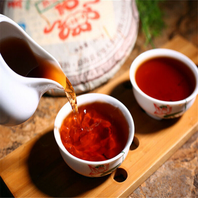 Pu-erh Tea Ripe Cake Black Tea Gold Award Yunnan MengHai Arbor Tree Pu'er 357g