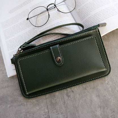 Lady Handbag Female Card Wallet Handbag Clamps Billfold Cash Clip Women Purse PU
