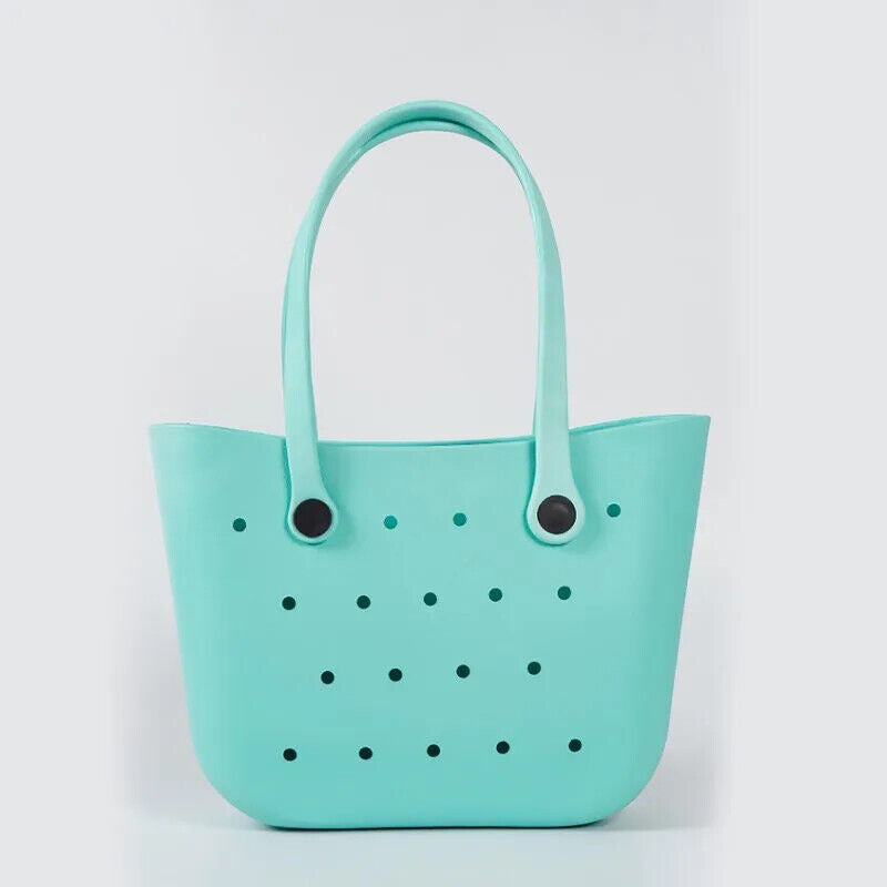 Beach Tote Bag Rubber Basket Travel Beach Pool Sports Outdoor Shoulder HandBag